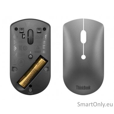 Lenovo ThinkBook Bluetooth Silent Mouse Bluetooth 5.0 Wireless 1 year(s) Iron Grey 7