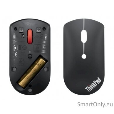 Lenovo ThinkPad Bluetooth Silent Mouse Bluetooth 5.0 Wireless 1 year(s) Black 1