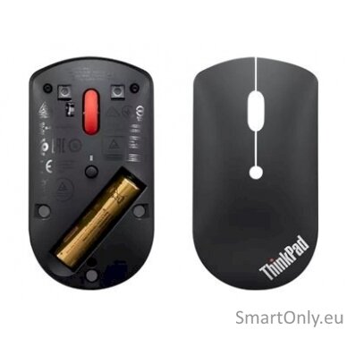 Lenovo ThinkPad Bluetooth Silent Mouse Bluetooth 5.0 Wireless 1 year(s) Black 9