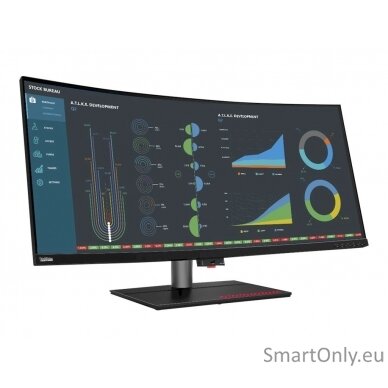 Lenovo ThinkVision P40w-20 39.7 ", IPS, WUHD, 21:9, 4 ms, 300 cd/m², Black, Ethernet port, 75 Hz, 1x Thunderbolt 4 cable (40Gbps), DisplayPorts quantity 1xDP1.4, 5120 x 2160, 4x USB 3.2 Gen 1 Type-A, 1x USB-C 3.2 Gen 1, HDMI ports quantity 1