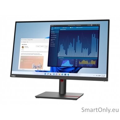 Lenovo ThinkVision T27p-30 27 ", IPS, 4K, 3840 x 2160, 16:9, 4 ms, 350 cd/m², Black, 60 Hz, HDMI ports quantity 1 2