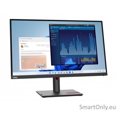 Lenovo ThinkVision T27p-30 27 ", IPS, 4K, 3840 x 2160, 16:9, 4 ms, 350 cd/m², Black, 60 Hz, HDMI ports quantity 1 4