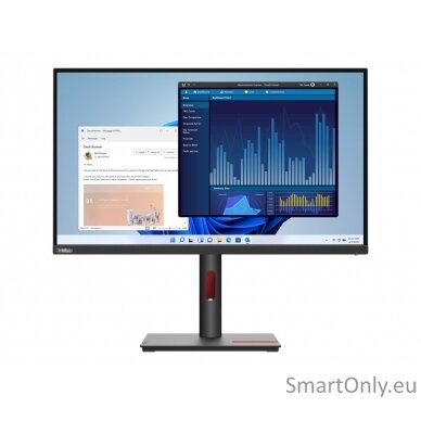 Lenovo ThinkVision T27p-30 27 ", IPS, 4K, 3840 x 2160, 16:9, 4 ms, 350 cd/m², Black, 60 Hz, HDMI ports quantity 1