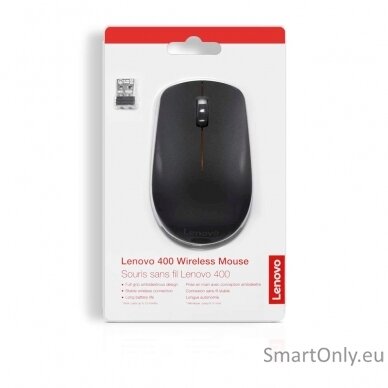 Lenovo Wireless Mouse 400 Wireless mouse 2.4 GHz Wireless via Nano USB 	Wireless 1 year(s) Black 4