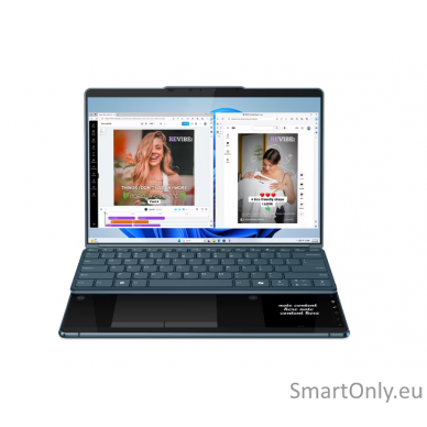 Lenovo Yoga Book 9 13IMU9 | Tidal Teal | 2x13.3 " | OLED | Touchscreen | 2.8K | 2880 x 1800 pixels | Glossy | Intel Core U7 | 155U | 32 GB | Soldered LPDDR5x | SSD 1000 GB | Intel Graphics | Windows 11 Pro | 802.11ax | Bluetooth version 5.3 | Keyboard lan 11