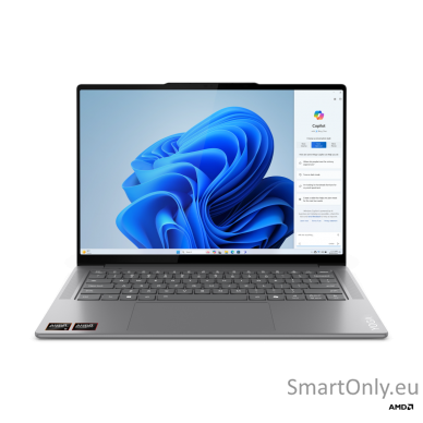 Lenovo Yoga Pro 7 14ASP9 | Luna Grey | 14.5 " | OLED | 2.8K | 2880 x 1800 pixels | Glossy | AMD Ryzen AI 9 | 365 | 32 GB | Soldered LPDDR5x | Solid-state drive capacity 1000 GB | AMD Radeon 880M Graphics | Windows 11 Home | 802.11ax | Bluetooth version 5.