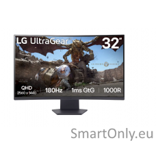 LG 32GS60QC-B | 32 " | VA | QHD | 16:9 | 180 Hz | 1 ms | 2560 x 1440 pixels | 300 cd/m² | HDMI ports quantity 2