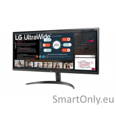 LG 34WP500-B 34 ", IPS, UltraWide FHD, 2560 x 1080 pixels, 21:9, 5 ms, 250 cd/m², Black, Headphone Out, HDMI ports quantity 2