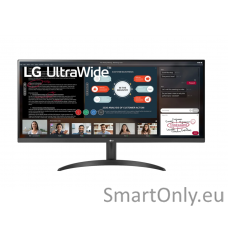 LG 34WP500-B 34 ", IPS, UltraWide FHD, 2560 x 1080 pixels, 21:9, 5 ms, 250 cd/m², Black, Headphone Out, HDMI ports quantity 2