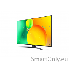 LG 43NANO763QA 43" (109 cm), Smart TV, WebOS, 4K HDR NanoCell, 3840 × 2160, Wi-Fi, DVB-T/T2/C/S/S2