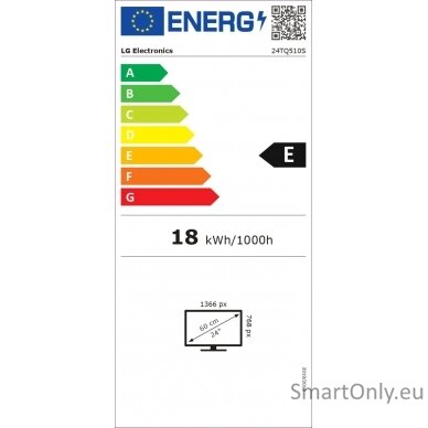 LG Monitor 24TQ510S-PZ 23.6 ", VA, HD, 1366 x 768, 16:9, 14 ms, 250 cd/m², Black, 60 Hz, HDMI ports quantity 2