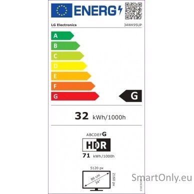 LG Monitor 34WK95UP-W 34 ", IPS, WUHD, 5120 x 2160, 21:9, 5 ms, 450 cd/m², HDMI ports quantity 2, 60 Hz 7