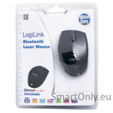 Logilink Maus Laser Bluetooth mit 5 Tasten Bluetooth Laser Mouse; wireless Black