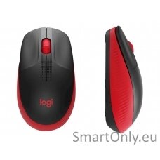 Logitech Full size Mouse M190 	Wireless Red USB