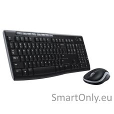 Logitech MK270 Keyboard and Mouse Set Wireless Mouse included Wireless range 10 m Batteries included US English Numeric keypad USB Black, Silver