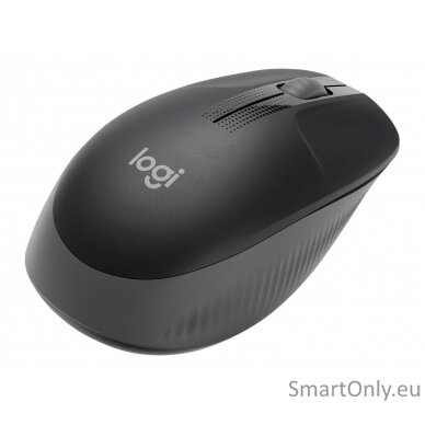 Logitech Full size Mouse M190 	Wireless Charcoal USB 10