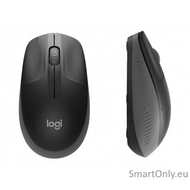 Logitech Full size Mouse M190 	Wireless Charcoal USB 9