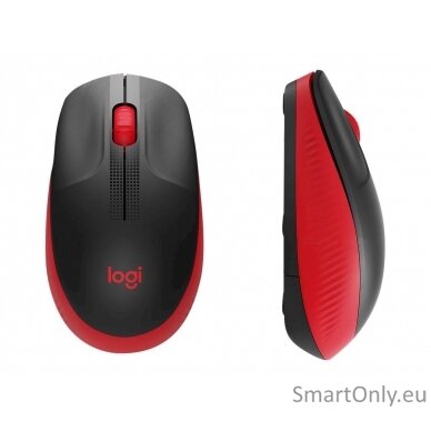 Logitech Full size Mouse M190 	Wireless Red USB 1