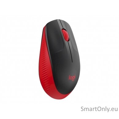 Logitech Full size Mouse M190 	Wireless Red USB 3