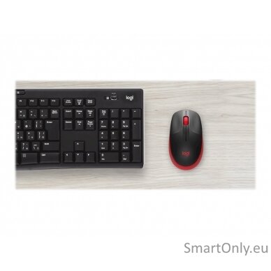 Logitech Full size Mouse M190 	Wireless Red USB 5