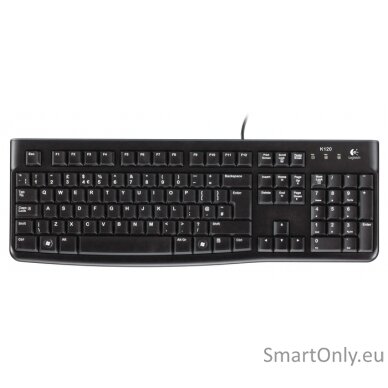 Logitech K120 Standard Wired EN/LT 1.5 m USB Port Black Lithuanian 55 g 1