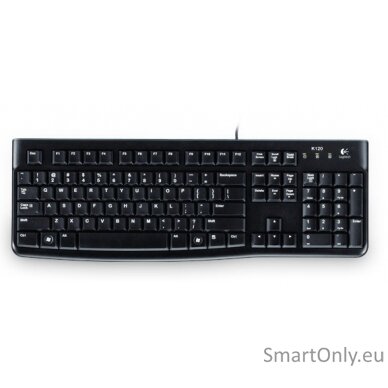 Logitech K120 Standard Wired EN/LT 1.5 m USB Port Black Lithuanian 55 g 4