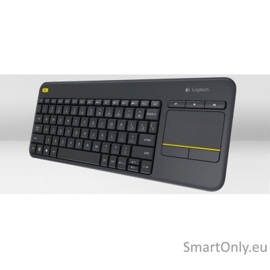 Logitech K400 Plus Keyboard with Trackpad Wireless Key life: Up to 5 million keystrokes NL 380 g USB port Black 3