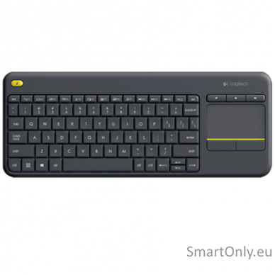 Logitech K400 Plus Keyboard with Trackpad Wireless Key life: Up to 5 million keystrokes NL 380 g USB port Black 1