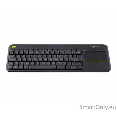 Logitech K400 Plus Keyboard with Trackpad Wireless Key life: Up to 5 million keystrokes NL 380 g USB port Black 10