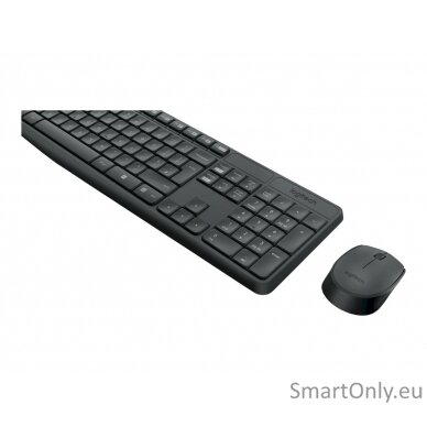 Logitech MK235 Keyboard and Mouse Set Wireless Mouse included Batteries included US Black 475 g 13