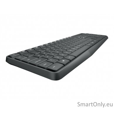 Logitech MK235 Keyboard and Mouse Set Wireless Mouse included Batteries included US Black 475 g 17