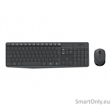 Logitech MK235 Keyboard and Mouse Set Wireless Mouse included Batteries included US Black 475 g 7