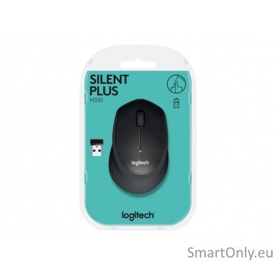 Logitech | Mouse | M330 Silent Plus | Wireless | Black 7