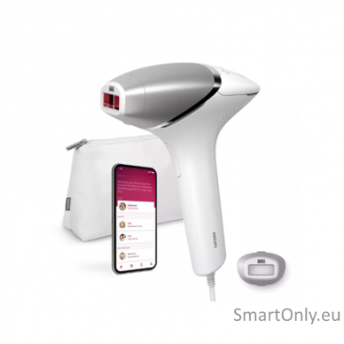 Lumea IPL 8000 Series Hair Removal Device with SenseIQ | BRI940/00 | Bulb lifetime (flashes) 450.000 | Number of power levels 5 | White/Silver