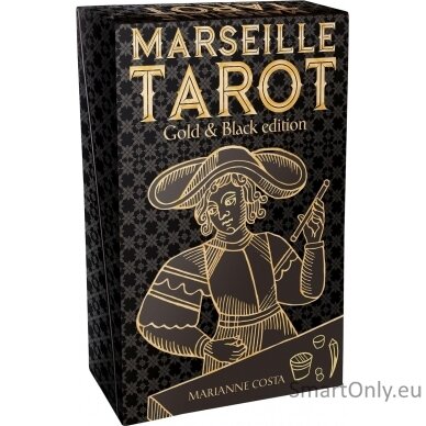 Marseille Tarot kortos aukso ir juodos sp. leidimas Lo Scarabeo 5