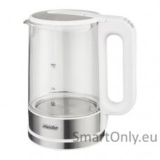 Mesko Kettle MS 1301w	 Electric 1850 W 1.7 L Glass/Stainless steel 360° rotational base White