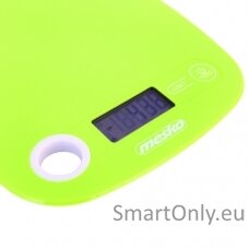 Mesko Kitchen scale MS 3159g Maximum weight (capacity) 5 kg Graduation 1 g Display type LCD Green