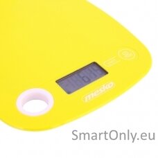 Mesko Kitchen scale MS 3159y Maximum weight (capacity) 5 kg Graduation 1 g Display type LCD Yellow