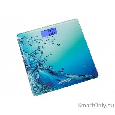 Mesko Bathroom scales MS 8156  Maximum weight (capacity) 150 kg, Accuracy 100 g, Multiple user(s), Blue 3