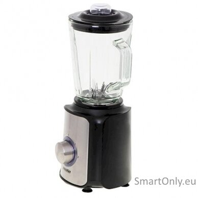 Mesko Blender MS 4080 Tabletop 600 W Jar material Glass Jar capacity 1.5 L Ice crushing Black/Silver 2