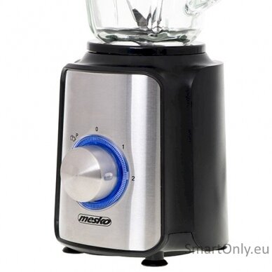 Mesko Blender MS 4080 Tabletop 600 W Jar material Glass Jar capacity 1.5 L Ice crushing Black/Silver 3