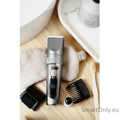 Mesko | Hair Clipper with LCD Display | MS 2843 | Cordless | Number of length steps 4 | Stainless Steel 12