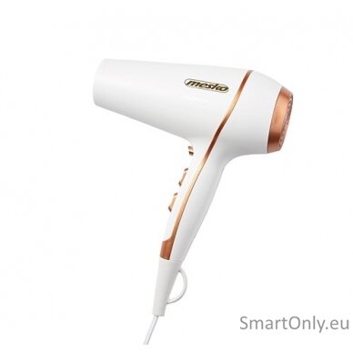 Mesko Hair Dryer MS 2250 2100 W, Number of temperature settings 3, White 1