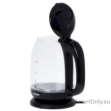 Mesko Kettle MS 1302b Electric 2200 W 1.7 L Glass 360° rotational base Black 3