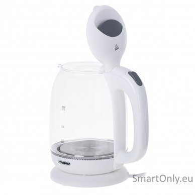 Mesko Kettle MS 1302w Electric 2200 W 1.7 L Glass 360° rotational base White 3