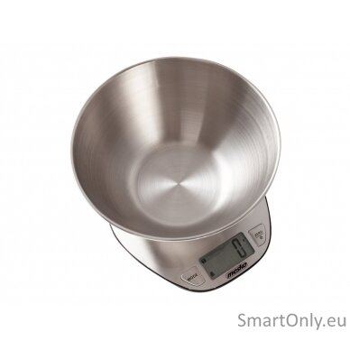 Mesko Kitchen Scale MS 3152 Maximum weight (capacity) 5 kg Graduation 1 g Display type LCD Stainless steel 6