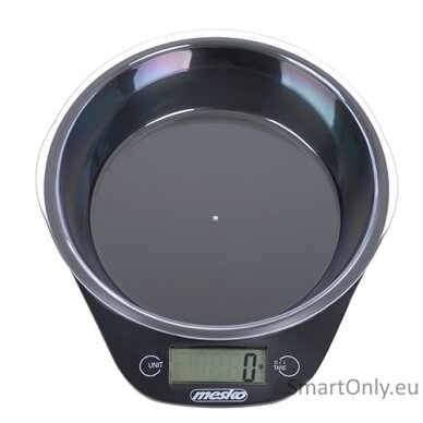 Mesko Kitchen scale with a bowl MS 3164 Maximum weight (capacity) 5 kg Graduation 1 g Display type LCD Black 3