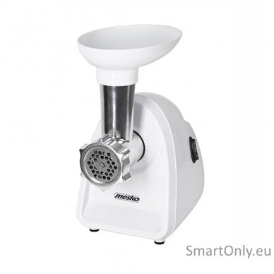 Mesko Meat mincer MS 4809 White 350 W Middle size sieve; mince sieve; poppy sieve; plunger; sausage filler 2