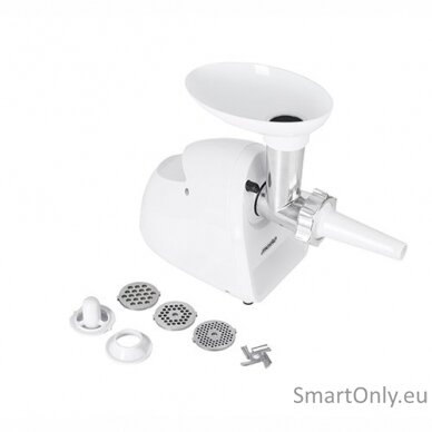 Mesko Meat mincer MS 4809 White 350 W Middle size sieve; mince sieve; poppy sieve; plunger; sausage filler 5