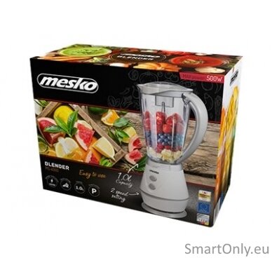 Mesko MS 4060  Tabletop 500 W Jar material Plastic Jar capacity 1 L White/ grey 5